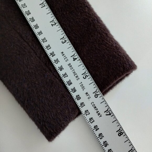Cos Alpaca Wool Blend Cropped Fur Coat Jacket Size 4 Brown Quiet Luxury - Picture 8 of 12